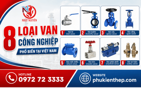 8 loại van công nghiệp sử dụng phổ biến tại Việt Nam