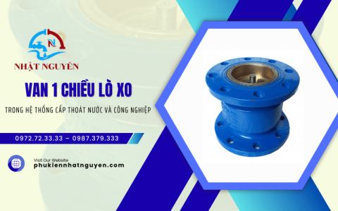 Ứng dụng van 1 chiều lò xo trong hệ thống cấp thoát nước và công nghiệp