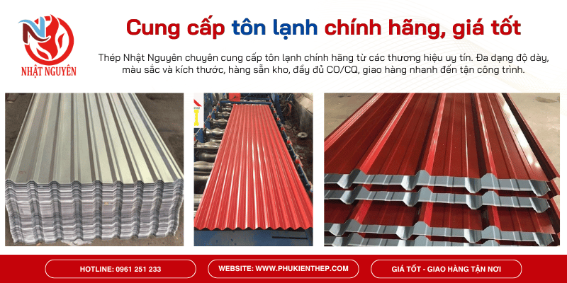 Cung cấp tôn lạnh chính hãng giá tốt