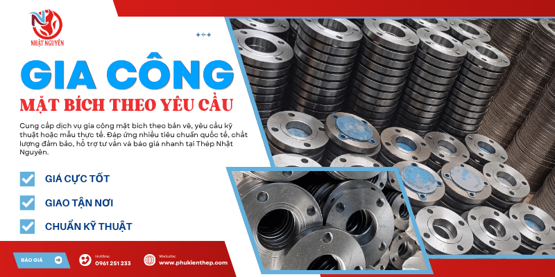 Gia công mặt bích theo yêu cầu giá tốt