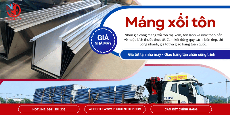 Máng xối tôn giá tốt