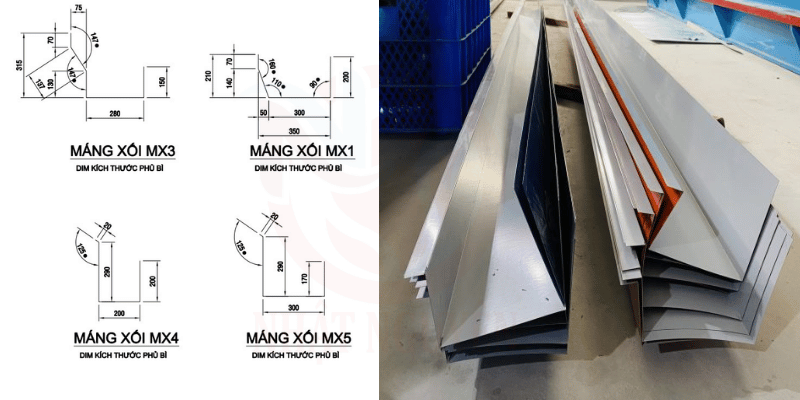Máng xối tôn chính hãng giá tốt