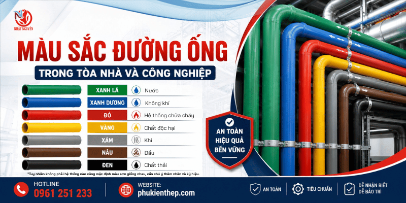 Màu sắc đường ống trong công nghiệp