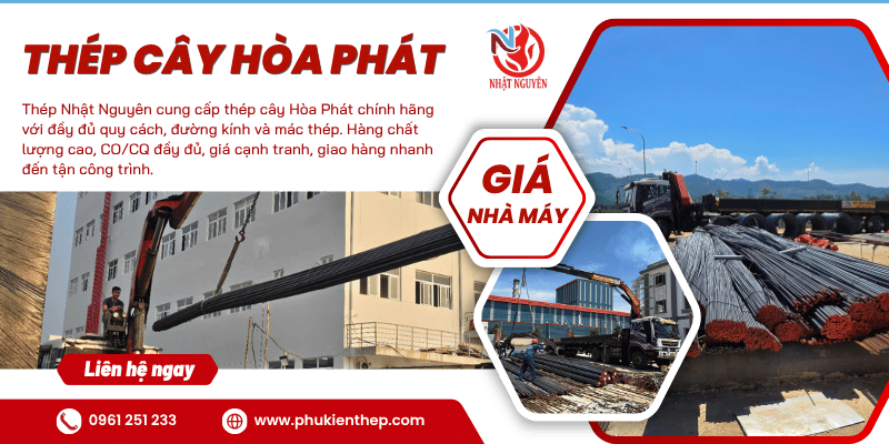 Thép cây Hòa Phát chính hãng giá tốt