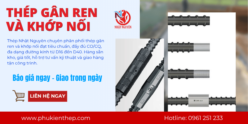 Thép gân ren và khớp nối giá tốt