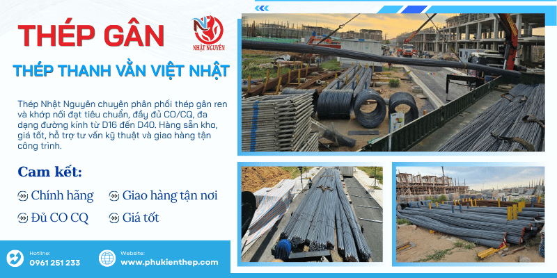 thép gân - thép thanh vằn chính hãng giá tốt