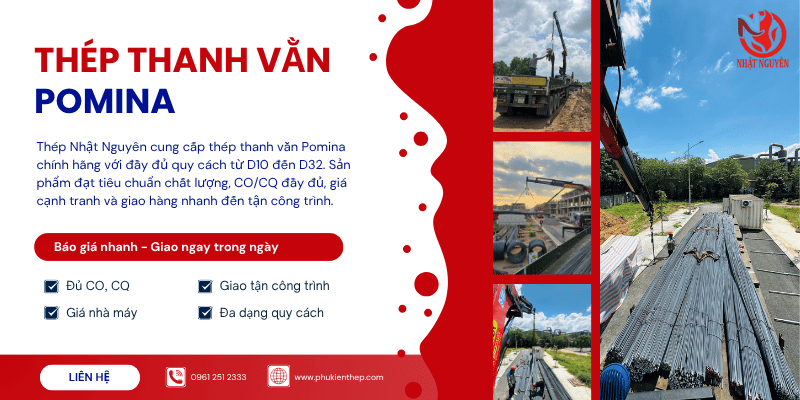 Thép thanh vằn Pomina chính hãng