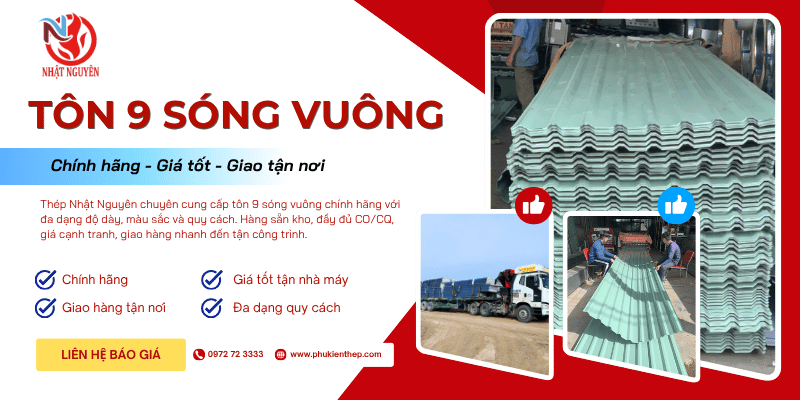 Tôn chính sóng vuông chính hãng giá tốt