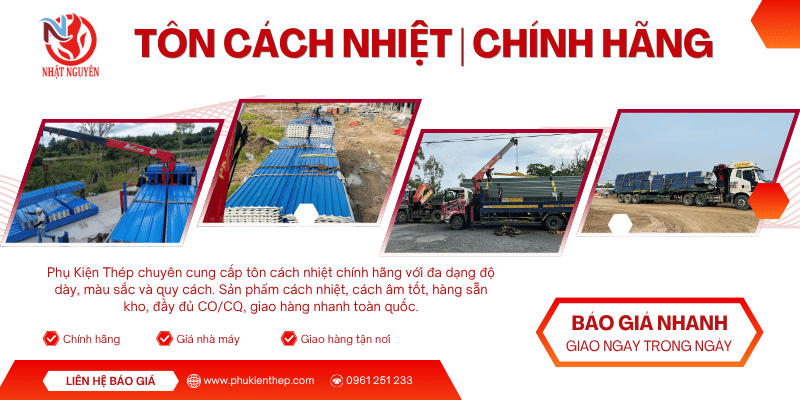 Tôn cách nhiệt chính hãng giá tốt tận nhà máy