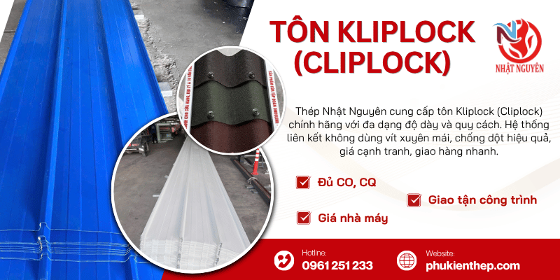 Tôn Kliplock chính hãng giá tốt