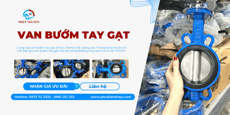 Van bướm tay gạt chính hãng giá tốt