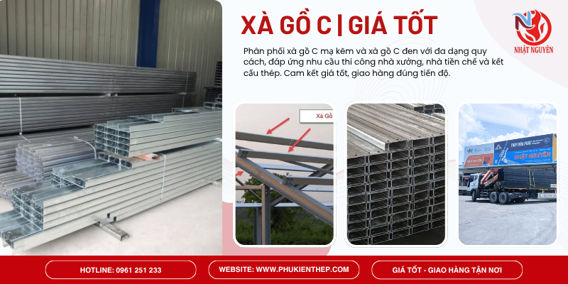 Xà gồ C chính hãng giá cực tốt